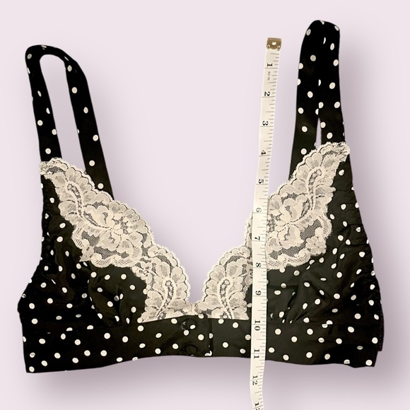 Vintage Victoria’s Secret 1980s Polka Dot Lace 3-Piece Set Robe Shorts Bra Small - Picture 8 of 16